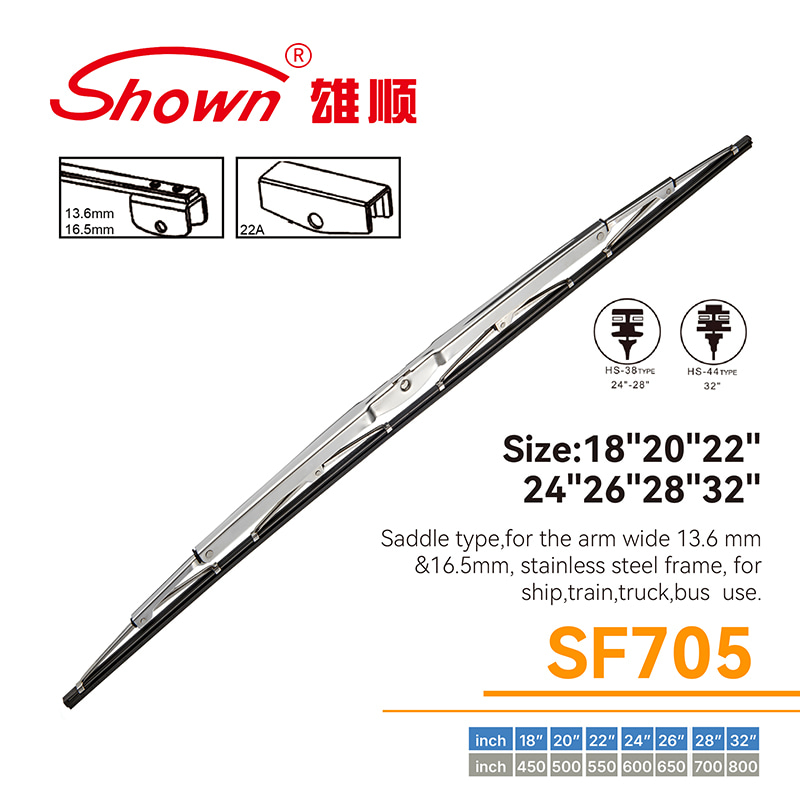 Stainless steel truck wiper blade