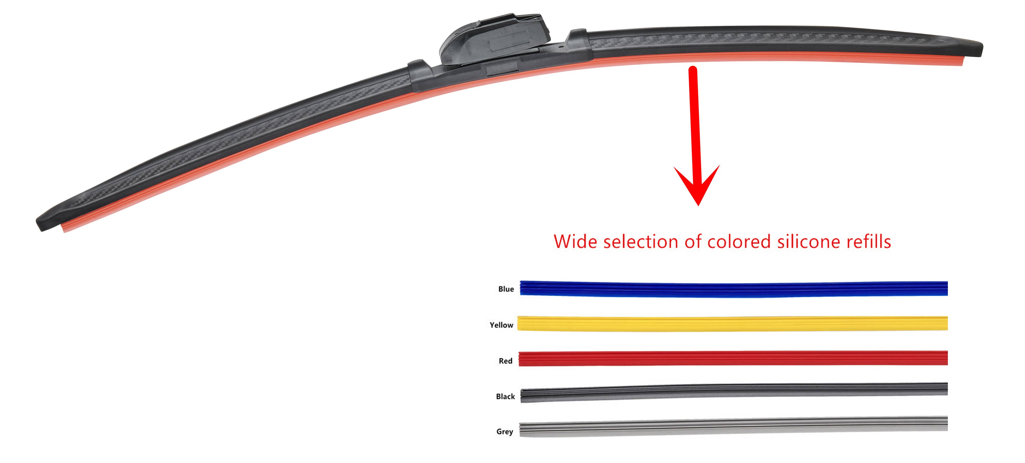 colored silicone wiper refill